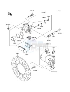 Z1000 ZR1000B7F FR GB XX (EU ME A(FRICA) drawing Rear Brake