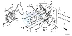 WW125EX2C drawing RIGHT CRANKCASE (WW125EX2C/EX2D/EX2E/D)