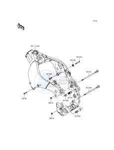 NINJA ZX-10R ZX1000JFF FR XX (EU ME A(FRICA) drawing Engine Mount