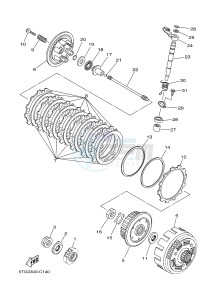 YFZ450 YFZ450D (1PD5 1PD6) drawing CLUTCH