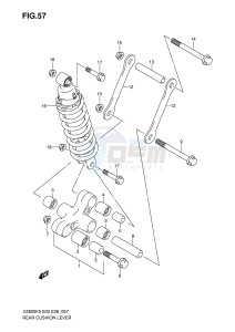 VZ800 (E3-E28) MARAUDER drawing REAR CUSHION LEVER