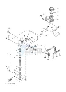 YFM350 YFM35RB RAPTOR 350 (1BS8 1BS7) drawing REAR MASTER CYLINDER