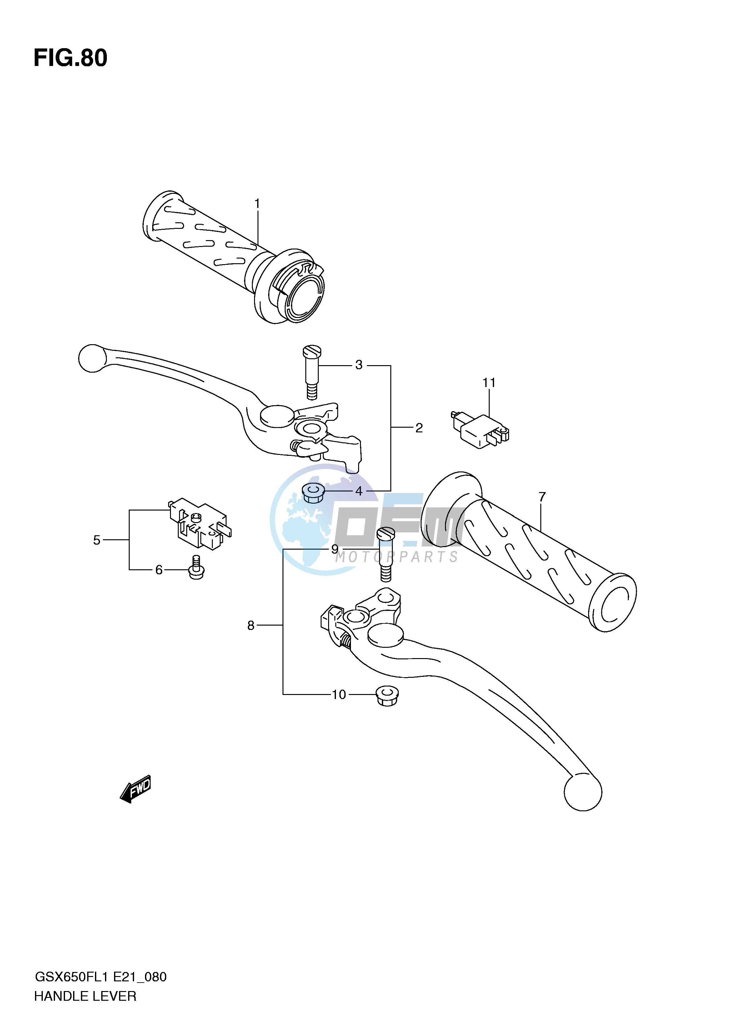 HANDLE LEVER (GSX650FUL1 E24)