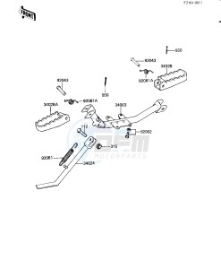 KD 80 M [KD80] (M8) [KD80] drawing FOOTRESTS_STAND