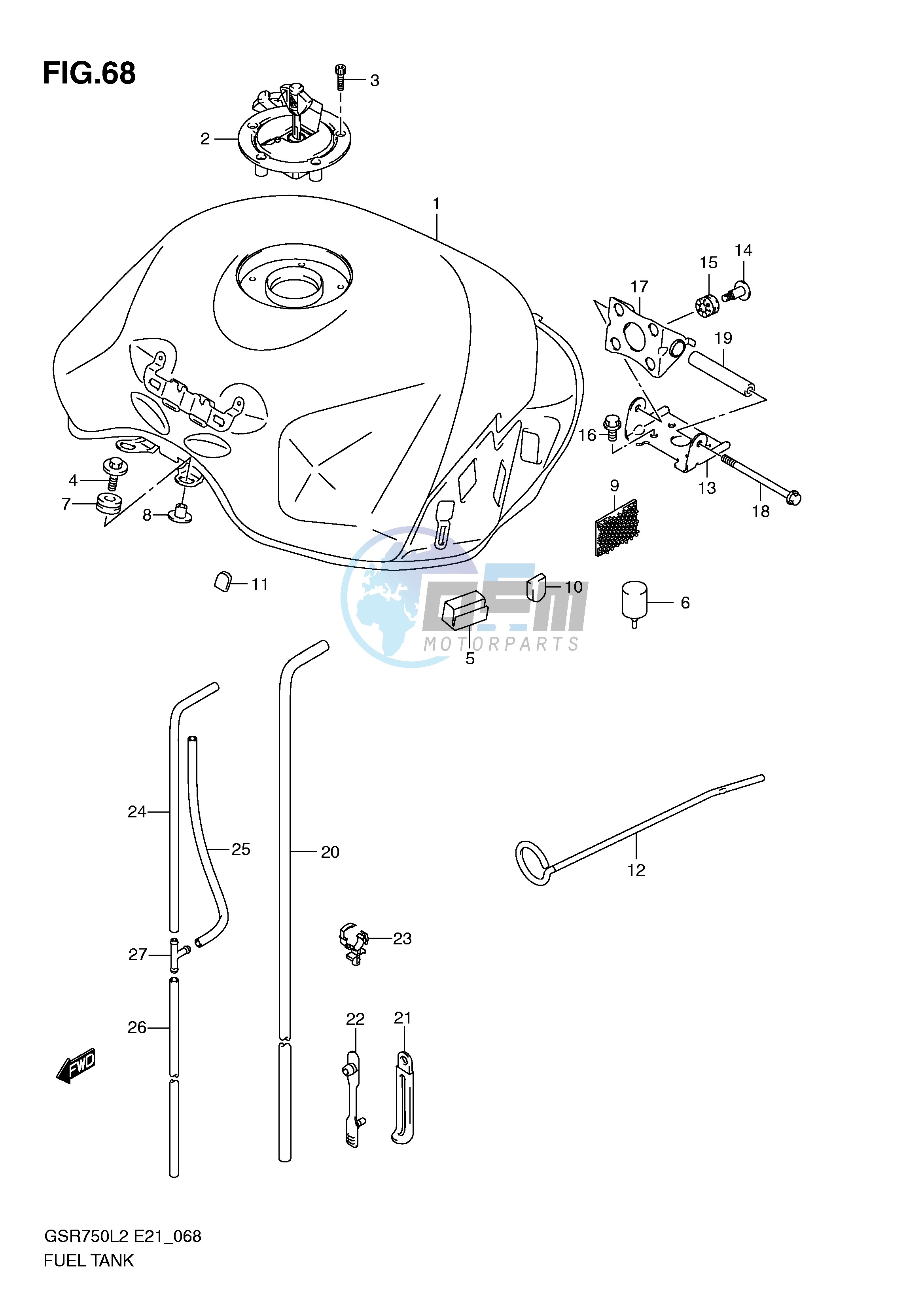 FUEL TANK (GSR750L2 E21)