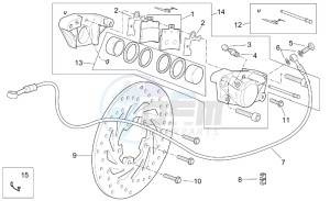 Scarabeo 125-150-200 (eng. Rotax) drawing Rear caliper