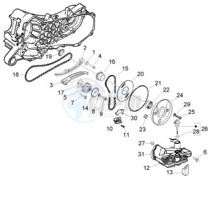 Fly 125 4t drawing Oil pump-oil pan