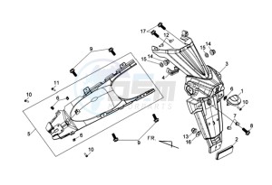 WOLF 250EFI drawing REAR FENDER - REAR SUSPENSION