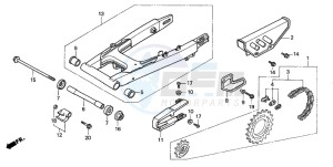 XR100R drawing SWINGARM