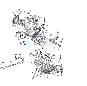 XV VIRAGO 11000 drawing CYLINDER HEAD