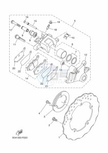 XSR700 MTM690-U (B9J2) drawing REAR BRAKE CALIPER