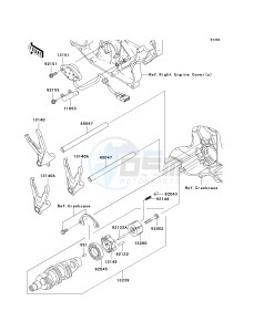 VN 2000 F [VULCAN 2000 CLASSIC LT] (6F-7F) F7F drawing GEAR CHANGE DRUM_SHIFT FORK-- S- -