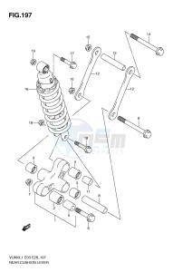 VL800 (E3-E28) VOLUSIA drawing REAR CUSHION LEVER (VL800L1 E33)