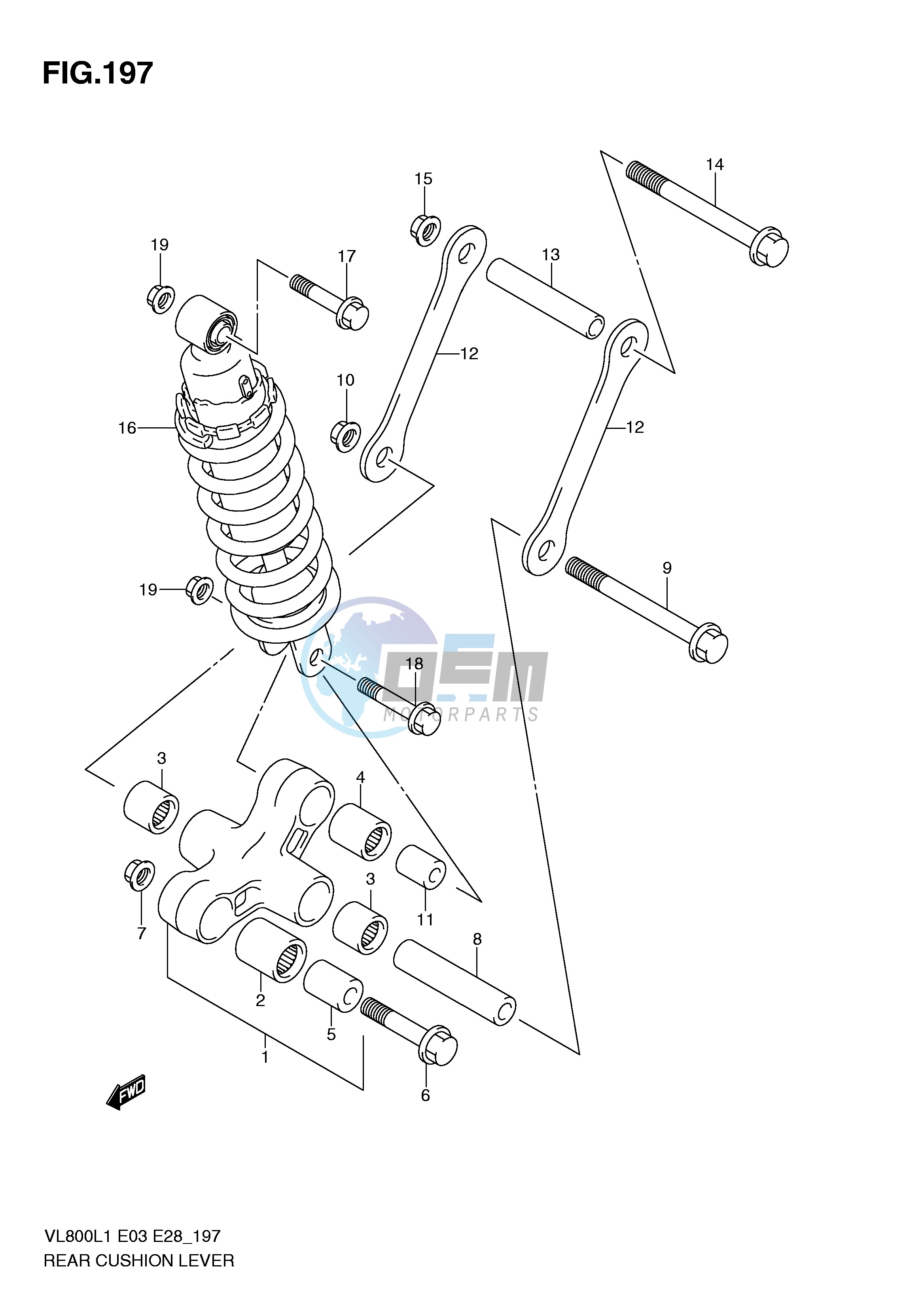 REAR CUSHION LEVER (VL800L1 E33)