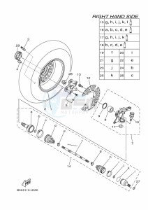 YFM700FWBD KODIAK 700 EPS (BGF8) drawing FRONT WHEEL 2