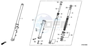 VTR2509 ED / LL MK drawing FRONT FORK