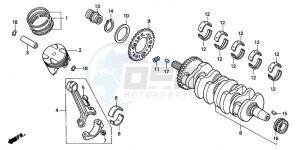 CBR900RE drawing CRANKSHAFT/PISTON