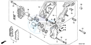 GL18009 France - (F / AB CMF NAV) drawing L. FRONT BRAKE CALIPER