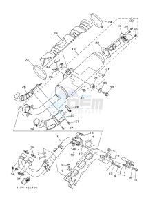 YFM700FWAD YFM7FGPHD GRIZZLY 700 EPS HUNTER (1HPS) drawing EXHAUST