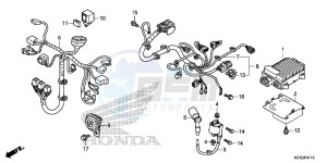 SH125G SH125S UK - (E) drawing SUB HARNESS/IGNITION COIL