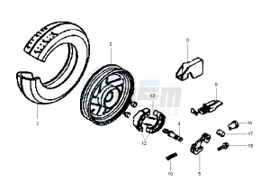 ATTILA - 150 cc drawing REAR WHEEL