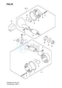 GZ250 (P3) drawing TURN SIGNAL LAMP