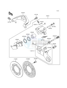 KX 250 L [KX250] (L1) [KX250] drawing REAR BRAKE