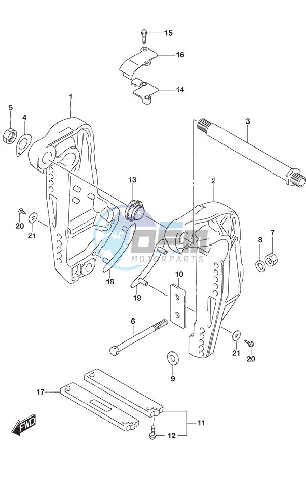 Clamp Bracket w/Transom (L)