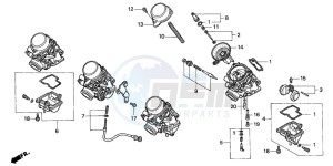 CBR600F2 drawing CARBURETOR (COMPONENT PARTS)