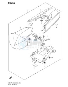 GSX-R1000 drawing SEAT TAIL BOX