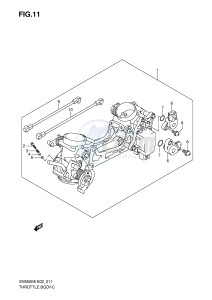 SV650 (E2) drawing THROTTLE BODY