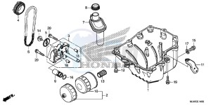 CBR500R England - (3ED) drawing OIL PAN/OIL PUMP