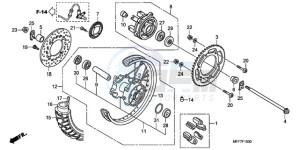 XL700VA9 France - (F / ABS CMF SPC) drawing REAR WHEEL