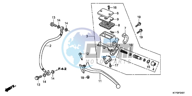 RR. BRAKE MASTER CYLINDER