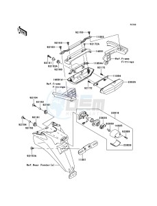 1400GTR_ABS ZG1400CEF FR GB XX (EU ME A(FRICA) drawing Taillight(s)