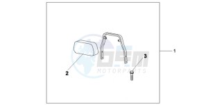 VT750CA9 Korea - (KO / ST) drawing CH BACKREST WHTH