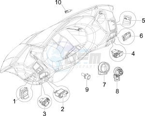 X7 300 ie Euro 3 drawing Selectors - Switches - Buttons