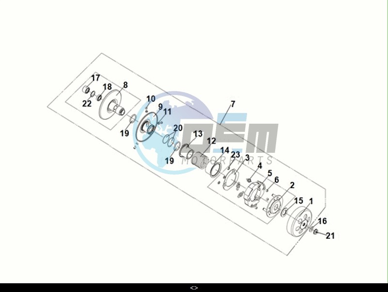 DRIVEN PULLEY ASSY