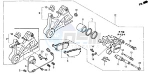 CBF500A drawing REAR BRAKE CALIPER