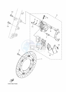 MT-25 MTN250-A (BGJ3) drawing FRONT BRAKE CALIPER