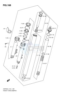 GSF650 (E21) Bandit drawing FRONT FORK DAMPER (GSF650L1 E21)