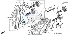 VFR800A9 ED / ABS MME TWO drawing HEADLIGHT (E,ED,EK,F)