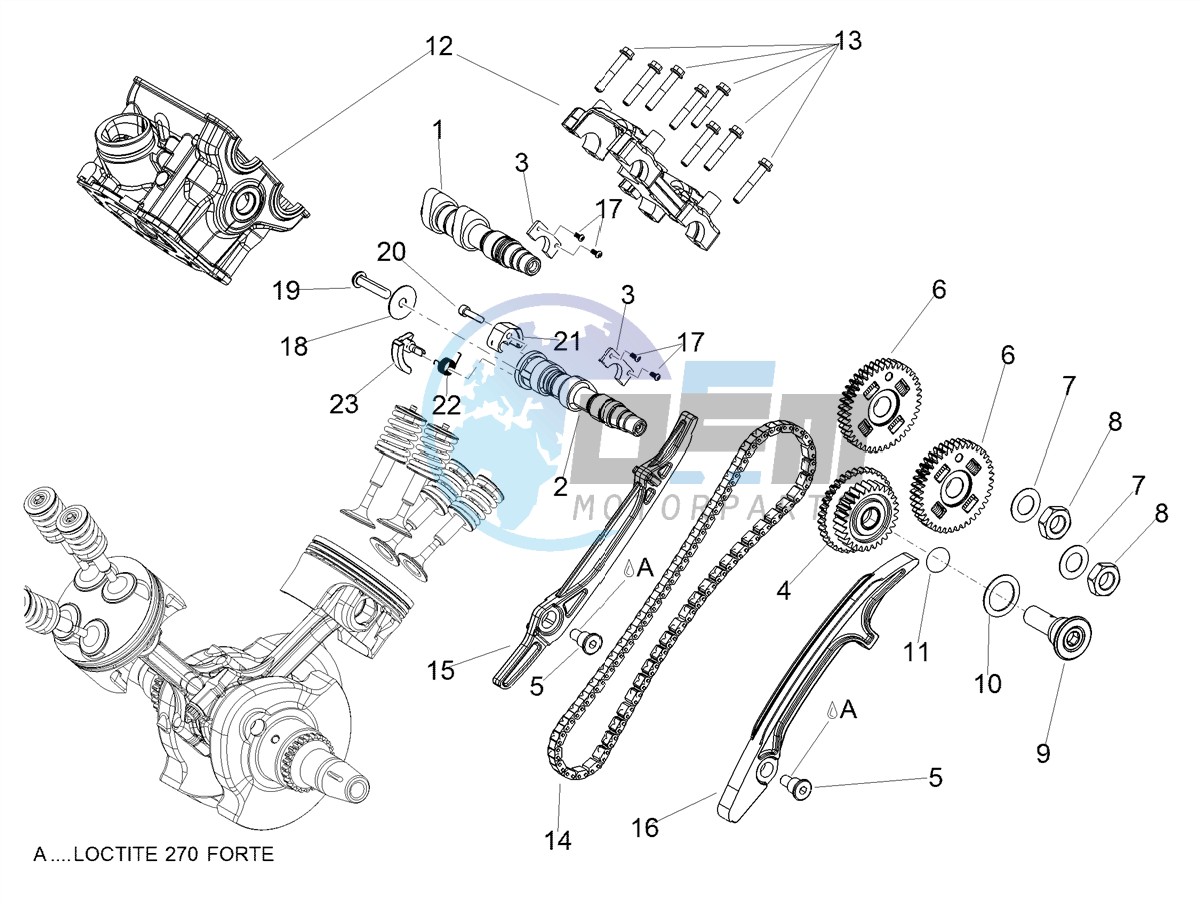 Rear cylinder timing system