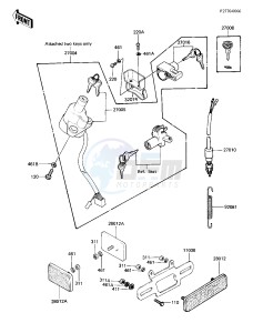 KZ 1000 K [LTD] (K1-K2) [LTD] drawing IGNITION SWITCH_LOCKS_REFLECTORS