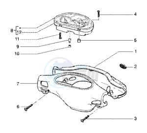 Runner 180 FXR 2t drawing Speedometers Kms. - handlebar cover