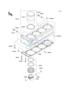 ZX 1100 D [NINJA ZX-11] (D7-D9) [NINJA ZX-11] drawing CYLINDER_PISTON-- S- -