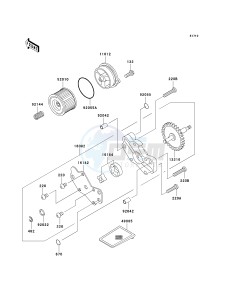 KLX300 A [KLX300R] (A10) A10 drawing OIL PUMP