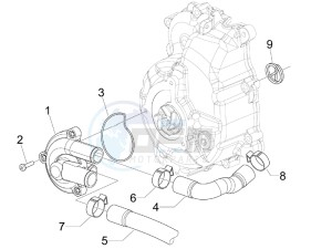 X7 250 ie Euro 3 drawing Cooler pump