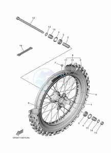 YZ65 (BR86) drawing FRONT WHEEL