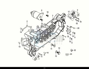 FIDDLE IV 50 (XG05W1-NL) (E5) (M1-M3) drawing L. CRANK CASE